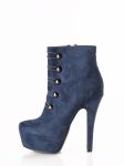 Botki Model A496-11 Navy Blue