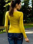 Bluzka Model 14B076302 Mustard