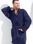Szlafrok Męski Wiktor Soft Navy Blue