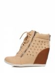 Trampki na koturnie Model 08340-1 Beige