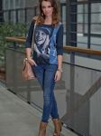 Bluzka Model 583 Navy Blue