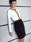 Sukienka Sukienka Ramira 06-262-3043-00 Ecru-Black-Brown